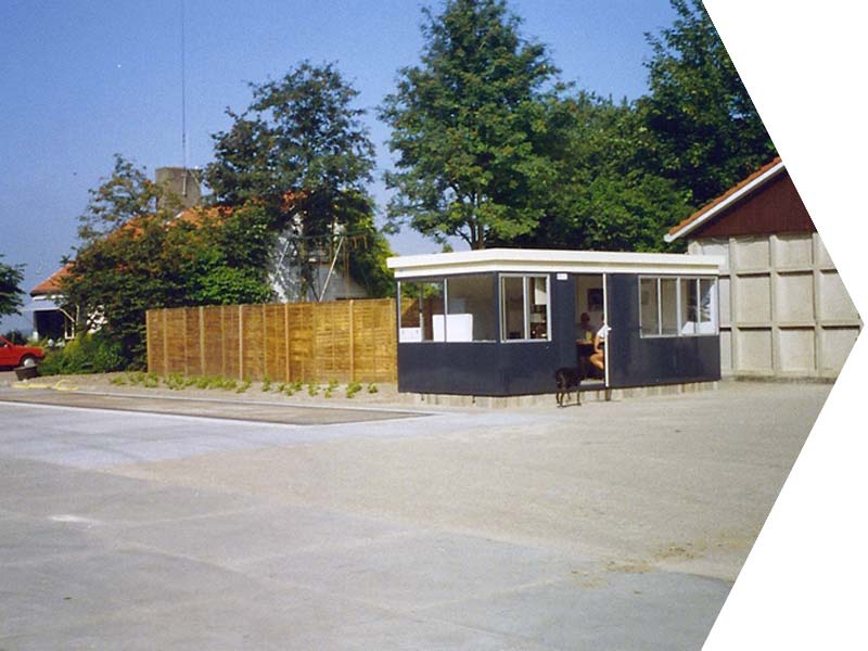 The weighbridge and a windmill are built